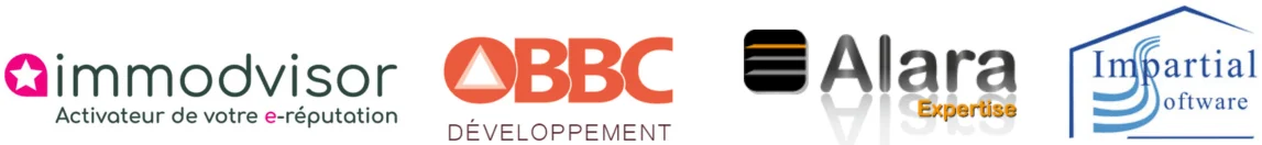 Partenaires de Gestiondiag : Immodvisor, OBBC Développement, Alara Expertise, Impartial Software